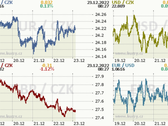 Koruna zpět nad 24,20 EUR/CZK