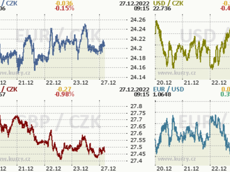 Koruna kolem EUR/CZK 24,20