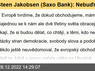 Steen Jakobsen  : Nebuďme naivní, svět má za sebou masivní reset. Staré pořádky se   do mezinárodního obchodu nevrátí