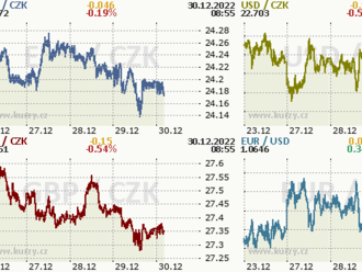 Koruna spolu s regionem na závěr roku nepatrně silnější - Rozbřesk