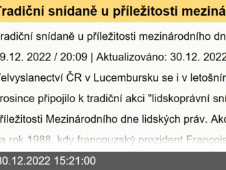 Tradiční snídaně u příležitosti mezinárodního dne lidských práv