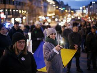 Demonstrace na podporu Ukrajiny