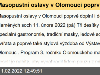 Masopustní oslavy v Olomouci poprvé doplní i desítka slaměných soch