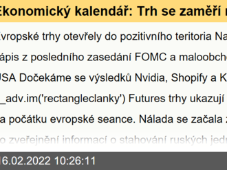 Ekonomický kalendář: Trh se zaměří na zápis z posledního zasedání FOMC a americké maloobchodní prodeje