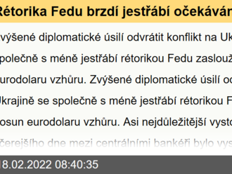 Rétorika Fedu brzdí jestřábí očekávání