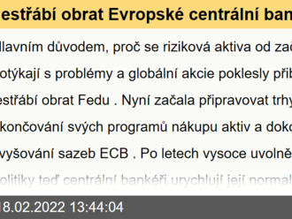 Jestřábí obrat Evropské centrální banky