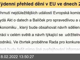 Týdenní přehled dění v EU ve dnech 21. – 27. února