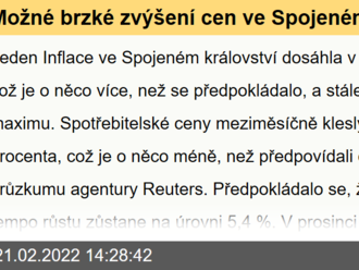 Možné brzké zvýšení cen ve Spojeném království?