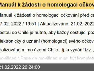 Manuál k žádosti o homologaci očkování před cestou do Chile