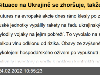 Situace na Ukrajině se zhoršuje, takže se evropský trh obchoduje v červených číslech