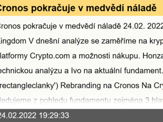 Cronos pokračuje v medvědí náladě