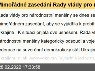 Mimořádné zasedání Rady vlády pro národnostní menšiny k válce na Ukrajině