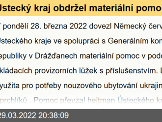 Ústecký kraj obdržel materiální pomoc ze sousedního Saska – materiální pomoc poskytli i úředníci krajského úřadu