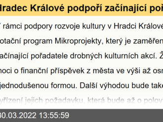 Hradec Králové podpoří začínající pořadatele kulturních akcí novým dotačním programem