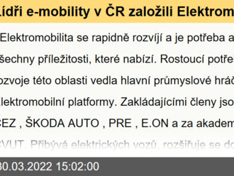 Lídři e-mobility v ČR založili Elektromobilní platformu