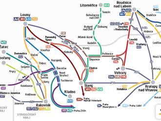 Od 1. dubna dojde k integraci mezikrajských linek mezi Středočeským a Ústeckým krajem