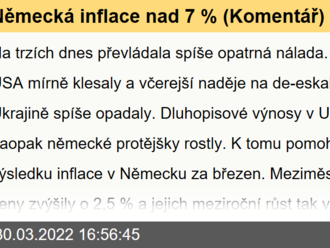 Německá inflace nad 7 %  