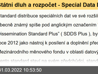 Státní dluh a rozpočet - Special Data Dissemination Standard Plus   - Standard distribuce speciálních dat ve své rozšířené podobě