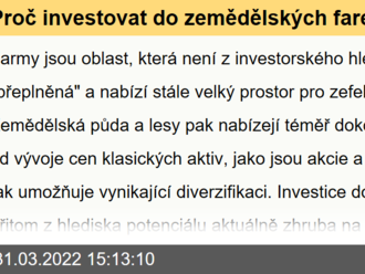 Proč investovat do zemědělských farem, půdy a lesů? Dva experti vám to vysvětlí za tři minuty