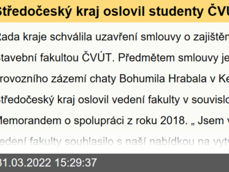 Středočeský kraj oslovil studenty ČVÚT s nabídkou vytvořit návrh návštěvnického zázemí Hrabalovy chaty