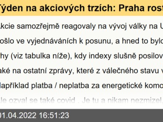 Týden na akciových trzích: Praha roste třetí týden v řadě, Evropa ještě v plusu, Amerika na nule - Komentář