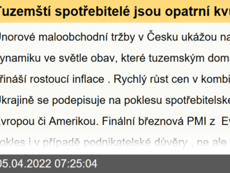 Tuzemští spotřebitelé jsou opatrní kvůli rostoucí inflaci  