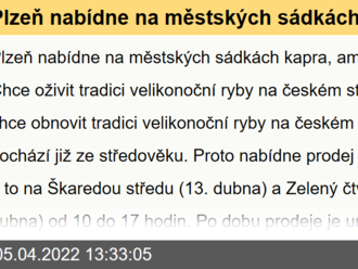 Plzeň nabídne na městských sádkách kapra, amura i štiku. Chce oživit tradici velikonoční ryby na českém stole