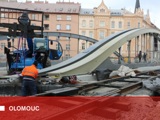 Olomouc: Rejnok bude v červenci připravený na otevření, po mostě pojedou auta i tramvaje