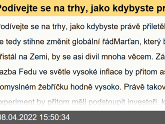 Podívejte se na trhy, jako kdybyste právě přiletěli z Marsu. Než se tedy stihne změnit globální řád