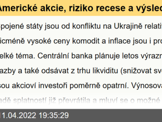 Americké akcie, riziko recese a výsledková sezóna na spadnutí