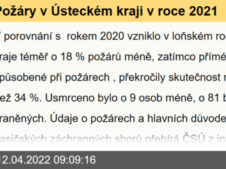 Požáry v Ústeckém kraji v roce 2021