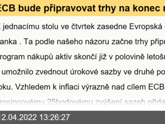 ECB bude připravovat trhy na konec nákupů aktiv  