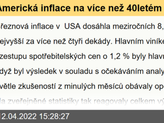 Americká inflace na více než 40letém maximu  