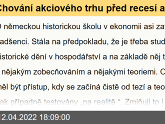 Chování akciového trhu před recesí a německá škola 2.0