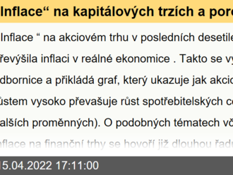 „Inflace“ na kapitálových trzích a porovnávání hrušek s jablky