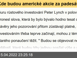 Kde budou americké akcie za padesát let? Prorok Peter Lynch zná odpověď