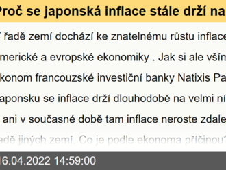 Proč se japonská inflace stále drží na velmi nízkých hodnotách?