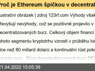 Proč je Ethereum špičkou v decentralizovaných financích?  