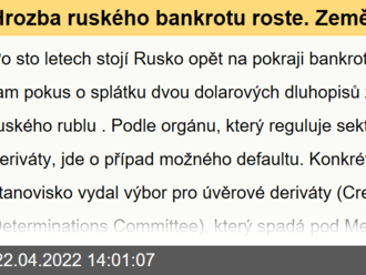 Hrozba ruského bankrotu roste. Země teď hledá, jak obejít americké banky