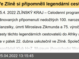 Ve Zlíně si připomněli legendární cestovatelskou dvojici H+Z, zúčastnil se i ministr kultury Martin Baxa