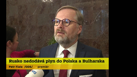 Petr Fiala reaguje na zastavení dodávek ruského plynu do Polska a Bulharska 💬