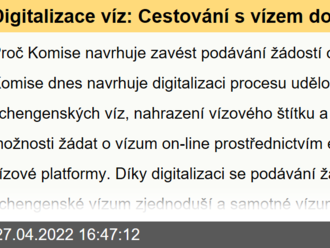 Digitalizace víz: Cestování s vízem do EU se zjednoduší - Otázky a odpovědi