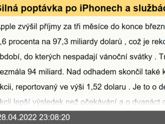 Silná  poptávka po iPhonech a službách pomohla Applu porazit odhady