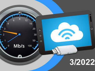 Rychlosti mobilního internetu na DSL.cz v březnu 2022