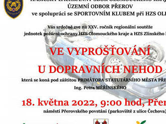 V Přerově se utkají profesionální hasiči ve vyprošťování, soutěž proběhne v polovině května 2022