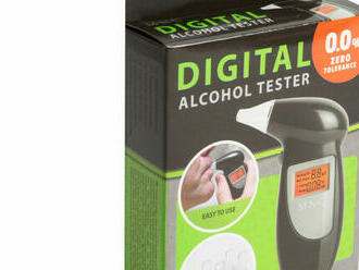 Digitálny alkoholtester s displejom - s krúžkom na kľúč a 5 trubíc.