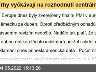 Trhy vyčkávají na rozhodnutí centrálních bank  