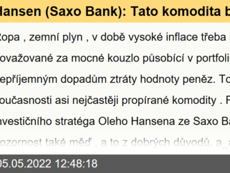 Hansen  : Tato komodita by nyní určitě neměla uniknout pozornosti investorů