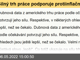 Silný trh práce podporuje protiinflační tažení Fedu