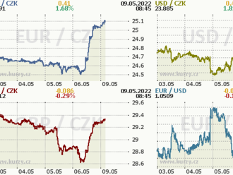 Koruna slábne nad 25,00 EUR/CZK